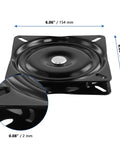 Rock Solid 6X6 Inch Swivel Plates For Bar Stools And Dining Chairs 6 Pack Black Steel with smooth rotation design.