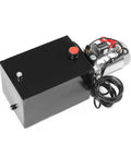 12V DC Hydraulic Dump Trailer Pump With 13 Quart Capacity Single Acting Lift And Lower Remote Control For Dump Trailer Trucks