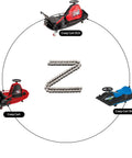25H Roller Chain 56 Links With 5 Master Links Heavy Duty For Razor Crazy Cart Shift XL DLX in Z shape with go-karts
