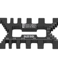 Hella Precise CNC Machined Aluminum Alloy Dovetail Jig Caliper For Woodworking Workbench Setup, black measuring tool with scale.