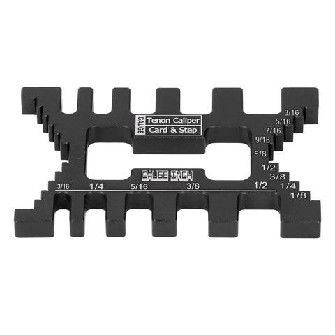 Hella Precise CNC Machined Aluminum Alloy Dovetail Jig Caliper For Woodworking Workbench Setup, black measuring tool with scale.