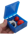 Hands On Pendulum Ball Physics Kit For Classroom Labs And Visual Learning Ball Cradle Demonstration Device in blue box