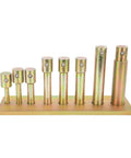 2-20 Ton Hydraulic Shop Press Pin Set With Ram Adapter And Mounting Bracket, Includes 8 Pins, Corrosion Resistant Finish