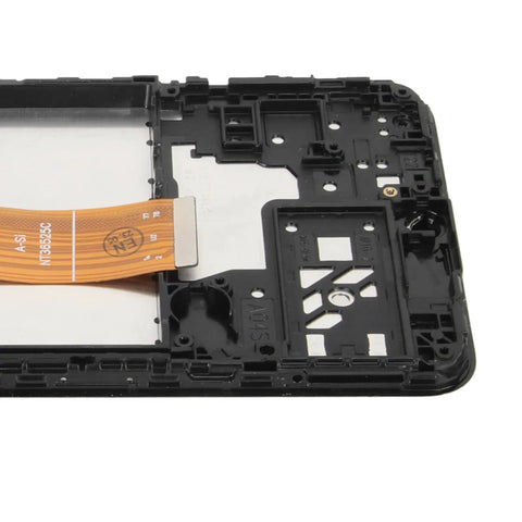 Back view of LCD Display Touch Screen Replacement For A04s SMA047F showing inner frame and connector details.