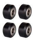 Four POM V Slot Wheels With Bearings 15mm Outer Diameter 5mm Inner Hole For Your 3D Printer V Slot Guide Wheel Setup Fits Ender 3 Pro V2 CR Series Tevo Tarantula Laser Engraver