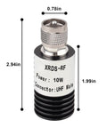 Beefy 10W PL259 UHF Male RF Dummy Load 50 Ohm For RF Testing From DC To 520 MHz Nickel Plated Copper Outer Shell With Silver
