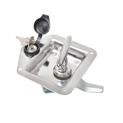 4 Pack Trailer Door Latch Set With T Handle Lock And Gasket RV And Toolbox Latch 304 Stainless Steel Highly Polished Includes Two Keys