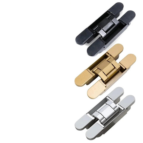 Folding Cross Door Hinge Invisible Stainless Steel Heavy Duty 180 Degree Concealed Three Dimensional Hinge Gold Finish For Modern Homes