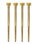 Upgrade Your Setup With Heavy Duty Metal Furniture Legs 4 Pack Rock Solid DIY Iron Feet For Desks Cabinets Sofas, shiny gold metal legs.