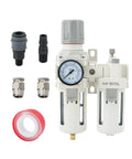 Heavy Duty Half Inch PT Pro Grade Built For Pros Compressed Air Filter Regulator Lubricator Combo with accessories