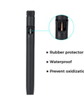 Close-up of Bluetooth And WiFi Antenna SMA Male 2.4GHz 6dBi Booster showing rubber protector and waterproof feature.