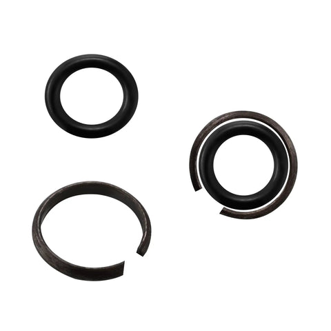 10 Pack Top Shelf 1/2 Inch Impact Wrench Socket Retainer Rings With O Ring Seals Hella Tough Steel Retaining Clips on white background.