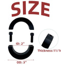 Beefy Heavy Duty Clamp On Set Screw Collar With 2 Inch Bore, 3 Inch OD, Black Oxide, 4 Piece Set, construction and machinery use