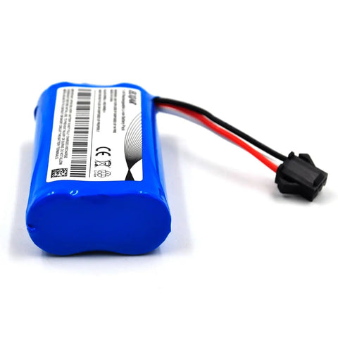 Close-up of 2-Pack 7.4V 1500mAh Li-Ion RC Car Battery Replacement With SM-3P Plug And USB Charging Cable For Huina 1575 And DEERC D60
