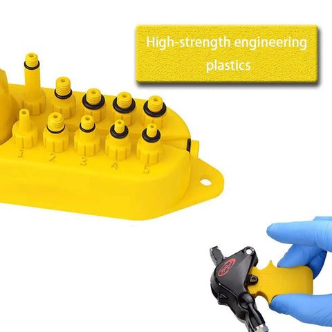 Heavy Duty Bicycle Hydraulic Brake Bleed Kit With Inflatable Cylinder And Funnel, Easy Bleed Tool Set fittings and gloves