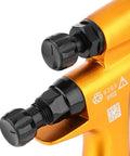 Close-up of adjustable knobs on Heavy-Duty 1.3mm Gravity Paint Sprayer With High Atomization Pneumatic Airbrush.