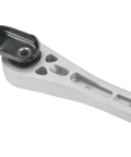 Upgraded Rear Engine Mount Dogbone Bracket Beefed Up For Smooth Cruising Cures That Clunk Wrench Easy Swap Fits Golf Jetta A3 Eos Turbocharged Models Commercial Grade Heavy Duty, showing durable silver material with black rubber.