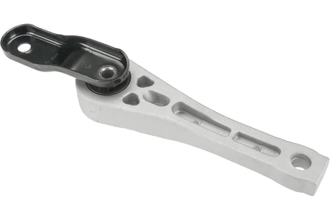 Upgraded Rear Engine Mount Dogbone Bracket Beefed Up For Smooth Cruising Cures That Clunk Wrench Easy Swap Fits Golf Jetta A3 Eos Turbocharged Models Commercial Grade Heavy Duty, showing durable silver material with black rubber.
