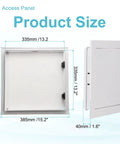 Heavy Duty Zero Hassle 15X15 Inch Drywall Access Panel For Wall And Ceiling Plumbing Repair Easy Pop Open Click Lock White Cover size diagram