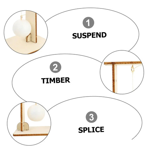 3-step experiment process from the 2-Pack Kid-Friendly Physics Principles Experiment Kit for Hands-On STEM Learning set.