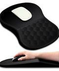 Ergonomic Mouse Pad With Wrist Support And Massage Design For Pain Relief Memory Foam Cushion Non Slip PU Base Desk Pad