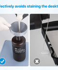 Silicone Resin Printing Mat 400x300mm 2.8mm Thick for LCD 3D Printers preventing desk stains during resin pouring.