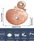 Artistic Bathroom Vessel Sink Shell Shaped Crystal Glass Wash Bowl Sink counter top with waterfall faucet, 45cm size.