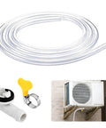 3ft Air Conditioner Drain Hose With Durable Elbow Fitting For Window Units And Mini Splits, No Mess Quick Setup, Leak Proof Flexible PVC Drain Kit