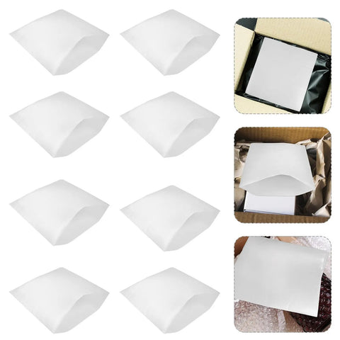 100 Pack Foam Bubble Pouches For Fragile Items White Cushioning Foam Wraps With DIY Fit shown in various packaging scenarios