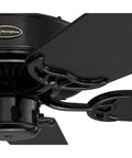 Close-up of Contractor's Choice 52 Inch Ceiling Fan No Light For Large Rooms Up To 225 Sq Ft Matte Black Finish Traditional Indoor Mount