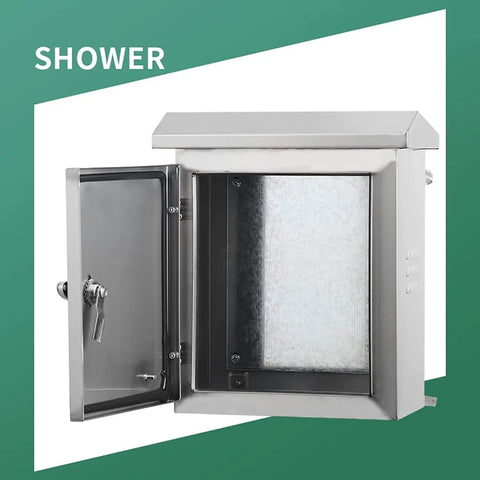 IP67 Waterproof Stainless Steel Junction Box Wall Mounted Electrical Enclosure With Mounting Plate For Outdoor And Indoor Use Durable Weatherproof Metal Box With Reinforced Lock And Hinged Door, open