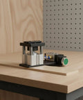 Edge Banding Punch With Double Hole Pneumatic System Aluminum Alloy Housing CNC Finished Compact Cabinet Maker Tool For Furniture Assembly 8/15mm Double Hole Puncher Fast Setup Precise Alignment Smooth Clean Finishes on wood panel