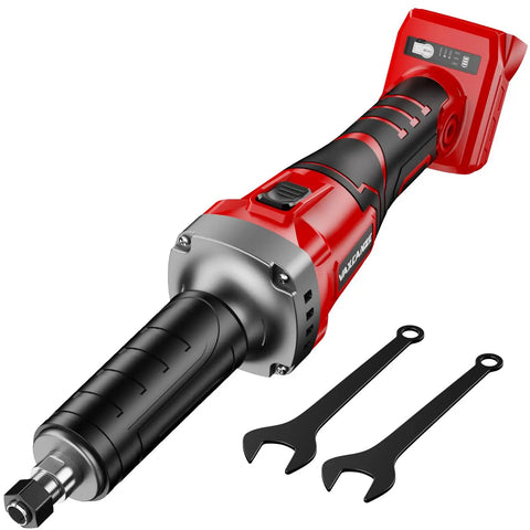 Cordless 1100W Brushless Braking Die Grinder with Three Level Variable Speed up to 26000 RPM and One Quarter Inch Precision Chuck