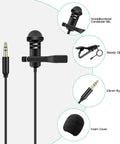 Two Pack Lavalier Microphones Compatible With DJI Mic 2 And Rode Wireless Pro Or Wireless GO 2 II Transmitters, 3.5mm plug