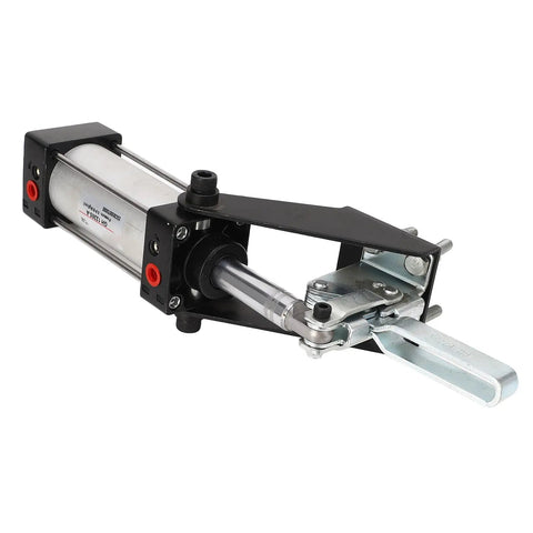 Heavy Duty Pneumatic Air Toggle Clamp Featuring Snappy Quick Release And Rock Solid 340kg Clamping Force Built Pro Level For Equipment Installations In Black Finish