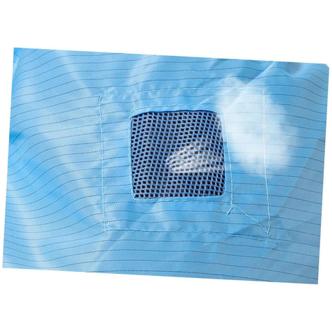 Heavy Duty 12 Pack Breathable Antistatic Mesh Work Caps For Adults And Super Comfy Dustproof Polyester Shop Hats With Quick Dry Panels close-up of mesh panel for ventilation.