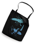 Colorsplash Wing Foil Tote Bag For Wing Surfing Fans With Watercolor Splash Artwork Showing A Man Wingboarding, 16x16 inch carryall