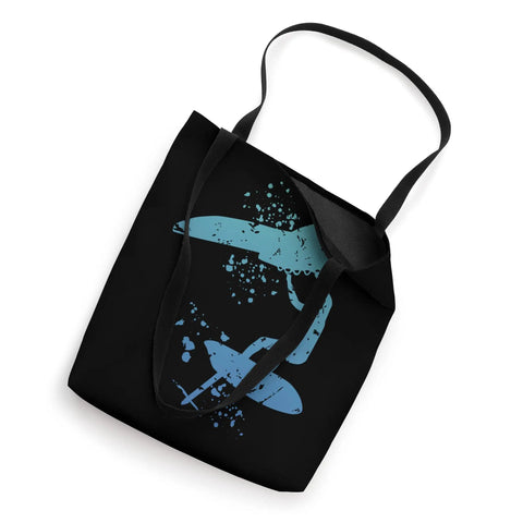 Colorsplash Wing Foil Tote Bag For Wing Surfing Fans With Watercolor Splash Artwork Showing A Man Wingboarding, 16x16 inch carryall