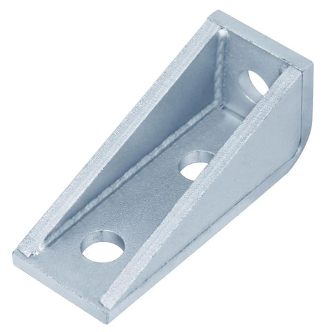 Heavy Duty 4 Pack 90 Degree Gusseted Strut Channel Fittings For 1-5/8 Inch Channel, L Corner Brackets, 7/32 Inch, Electrogalvanized Steel