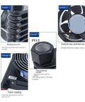 Beefy 10 LPM Hydraulic Cooler Oil Radiator Heat Exchanger For CNC Systems, DC 24V with welding, fan, coating details