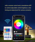Smart color wheel on smartphone with remote control for Plug And Play Pendant Light With Smart Color Changing Bulb And Wireless Remote Hanging Lamp For Farmhouse Decor Game Changer Lighting For Living Room And Bedroom Super Chill Setup.