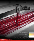 Close-up of red vinyl lamination process showing 4 mil clear layer for Heavy Duty Funny Chemical Spill Kit Vinyl Car Stickers 10 Pack completely waterproof.
