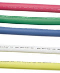 Five marine grade heat activated adhesive lined shrink tubing pieces, 3/8 inch diameter, 6 inches long, assorted colors for wiring protection