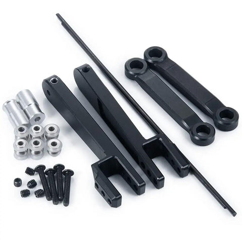 Alloy Rear Sway Bar Set For 1 Tenth RBX10 Ryft 4WD Brushless Rock Bouncer RTR Matte Black components and hardware
