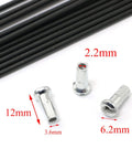 12 Pack 220mm Two Point Two Millimeter 13G Stainless Steel MTB Road Bike Spokes With Nipples And Copper Cap Built To Last
