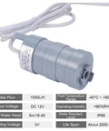 Badass 12V Submersible Water Pump Delivers Killer 600 Liters Per Hour Flow For Fish Tanks Ponds And Motorhome Showers With Zero Hassle Setup And Bulletproof Reliability, compact design with durable grey body.