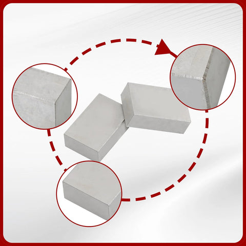 Three 1 x 2 x 3 inch hardened steel machinist blocks, precision ground for layout and grinding.