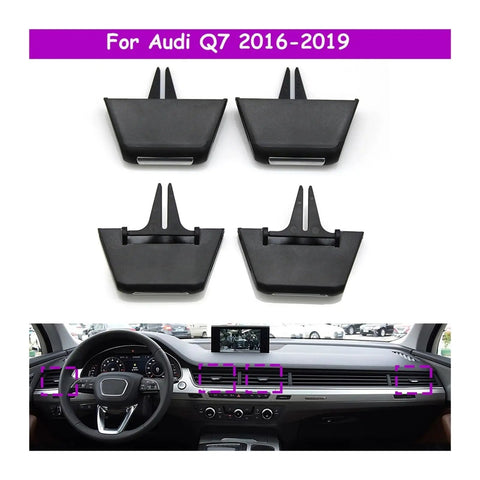AC Vent Grille Clip Replacement Kit For Audi Q7 2016 Through 2019 4M1820901 DIY Friendly Easy Install Durable Air Outlet Paddle Clips To Fix Loose Vents And Restore Airflow And Cabin Comfort, black plastic clips