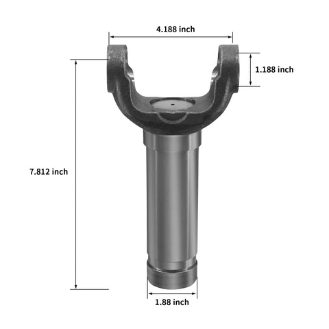 Heavy Duty 1410 Series Drive Shaft Slip Yoke For 5-160X And 5-1410X U-Joints 16-Spline 1.5 Inch Spline Diameter 1.188 Inch Bearing Cap 4.188 Inch Yoke Width 3-3-508KX Fitment Built For Tough Trucks, 4.188 inch yoke