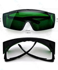 Red Light Therapy Glasses 200Nm To 2000Nm With OD 4 Plus UV Shield Pro Grade Lightweight Frame, green polycarbonate lenses